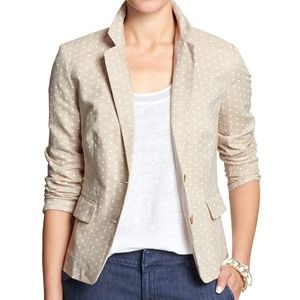 Preppy Banana Republic Factory Polka Dot Blazer